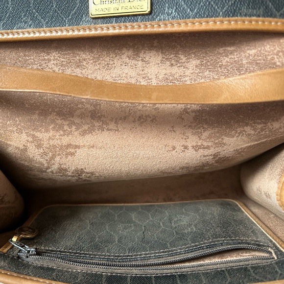 Vintage Christian Dior honeycomb canvas chain shoulder bag - Picture 4 of 9